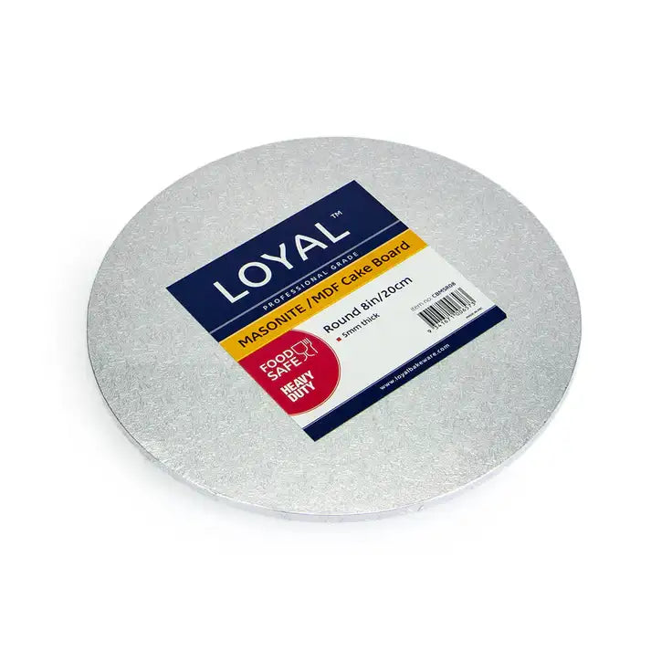 LOYAL Silver 7" 5mm Masonite Cake Boards | Round