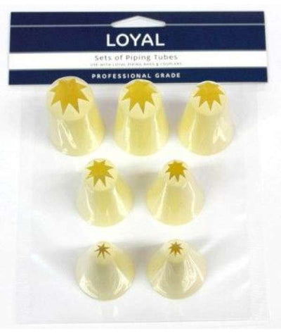 LOYAL Pastry Tip Star Pastry Tube 7 Piece Set