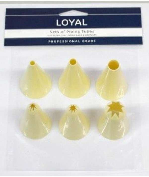 LOYAL SET 6 PLASTIC ASSORTED ROUND+STAR TUBE