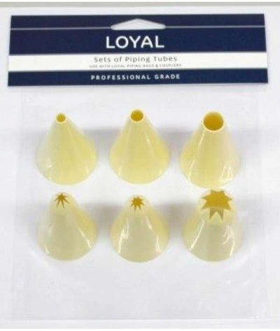 LOYAL SET 6 PLASTIC ASSORTED ROUND+STAR TUBE