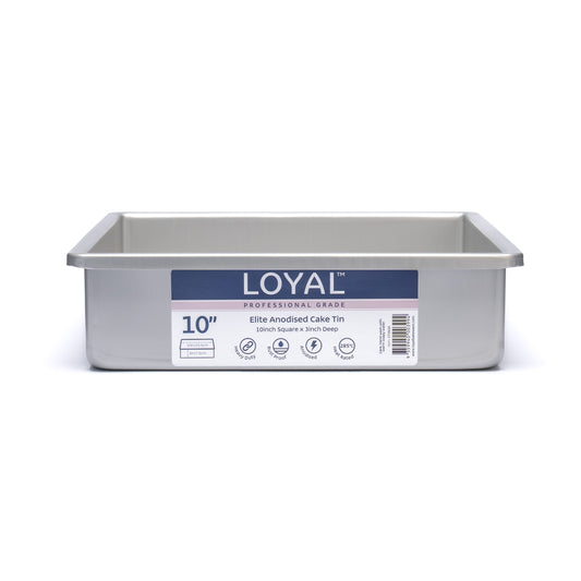CAKE TIN LOYAL Elite Anodised Cake Tin Square (10in)