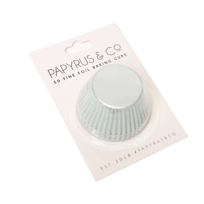Papyrus & Co 50mm White Foil Baking Cups | 50 Pack