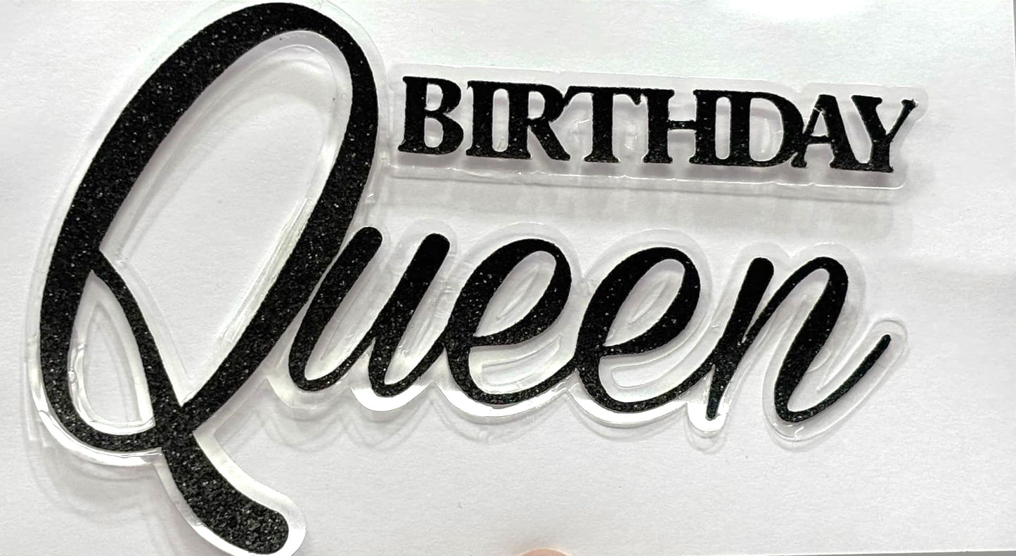 Cake charm | Birthday Queen | Black