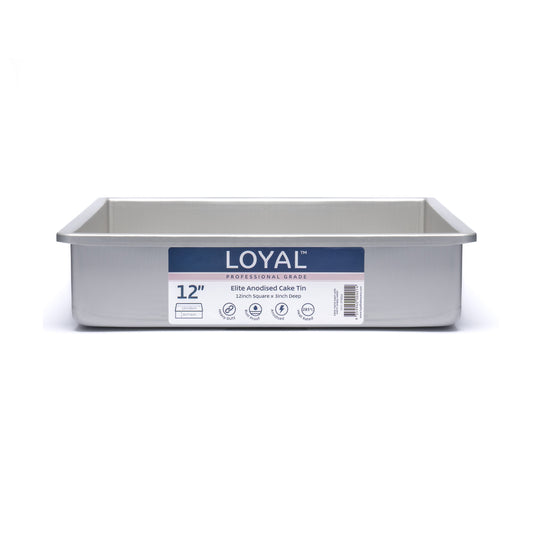 CAKE TIN LOYAL Elite Anodised Cake Tin Square (12in)