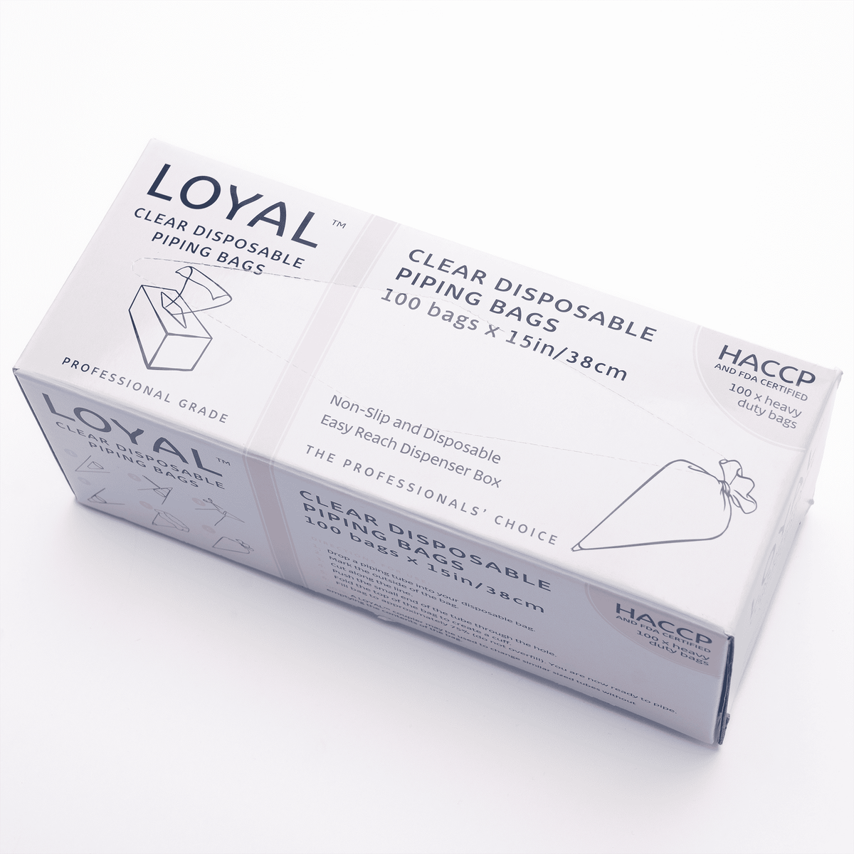 LOYAL Disposable Piping Bags Clear 15" (100pc)