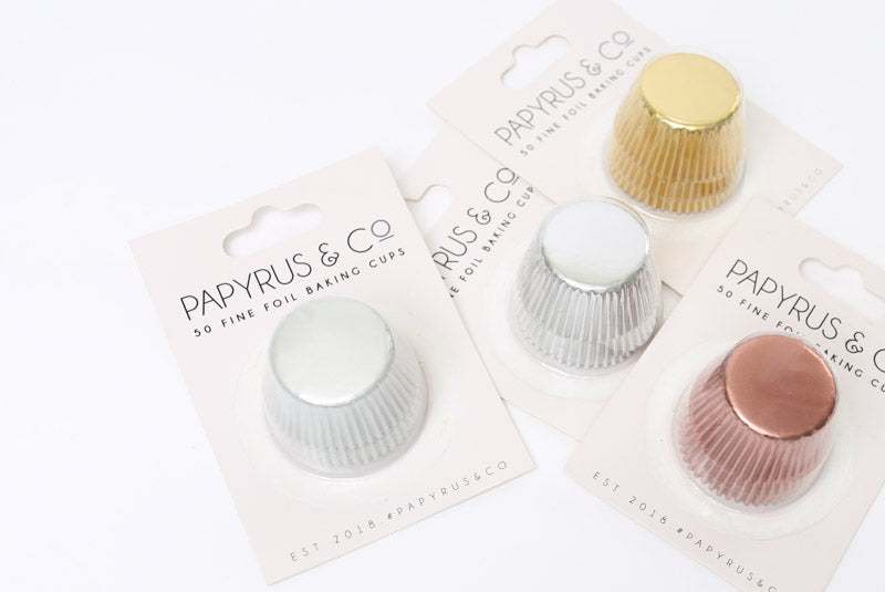 Baking Cups Mini WHITE Foil Baking Cups (50 pack) - 35mm Base