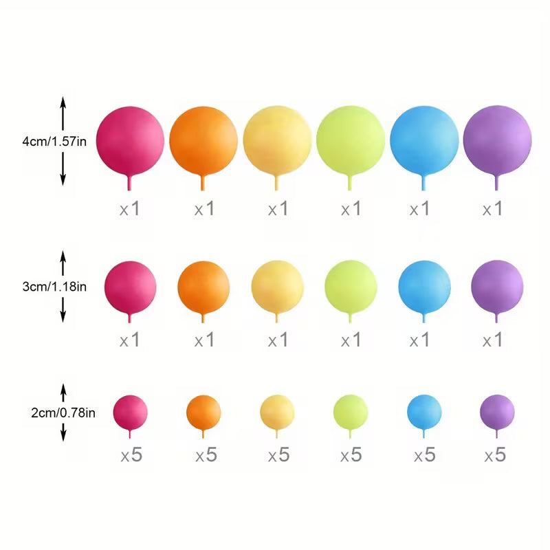 RAINBOW ASSORTED DECO BALLS