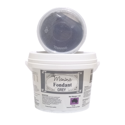 Icing 1kg Fondant Grey Menina Products