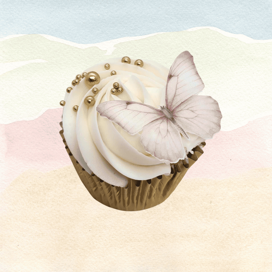 Wafer Butterflies 15 pack Light Pink