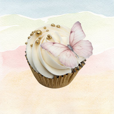 Wafer Butterflies 15 pack Light Pink