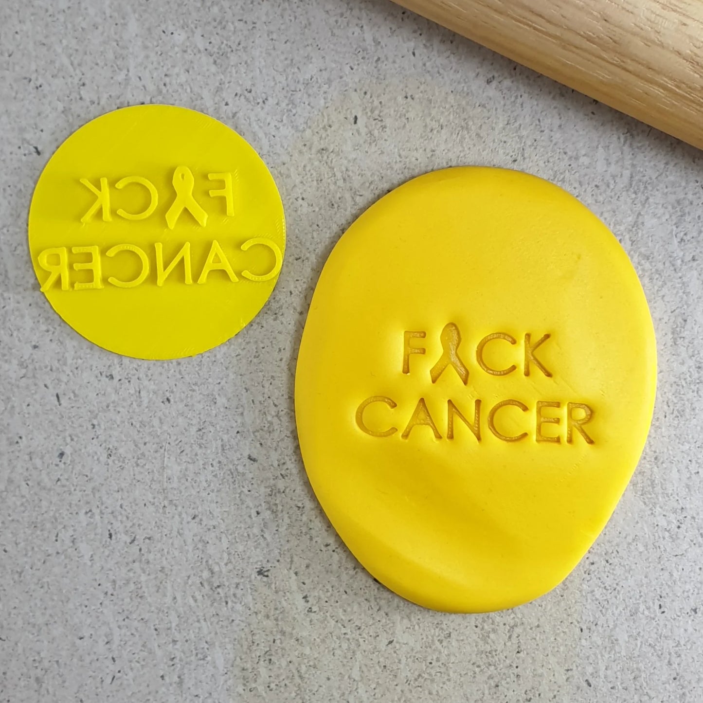 F*CK CANCER Cookie Embosser 40mm