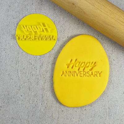 Cookie Stamp Happy Anniversary Embosser 60mm