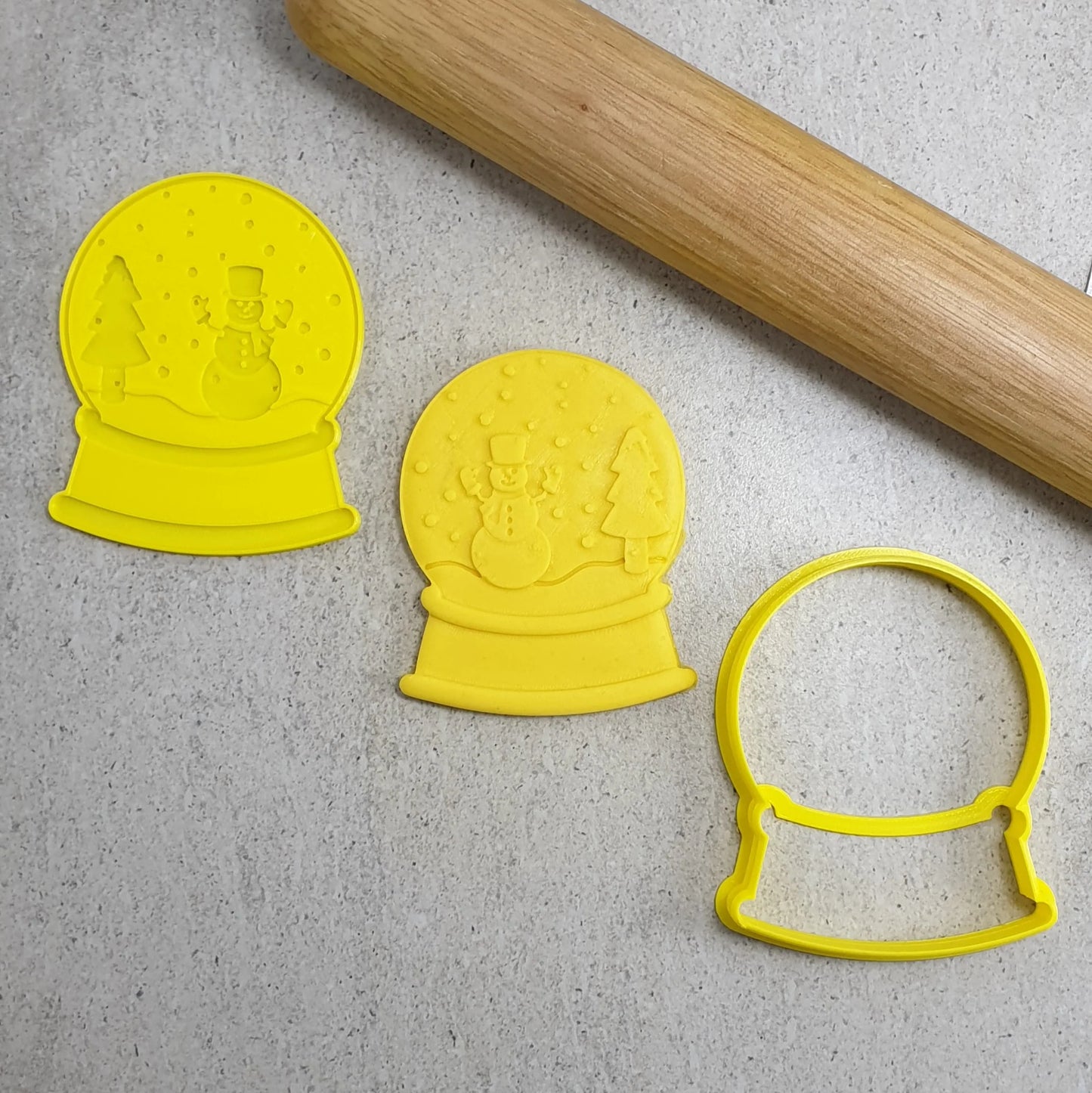 Snowman Snow Globe Cutter and Debosser Set - Set130-ICE