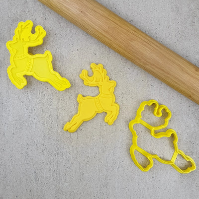 Flying Reindeer Cutter and Debosser Set