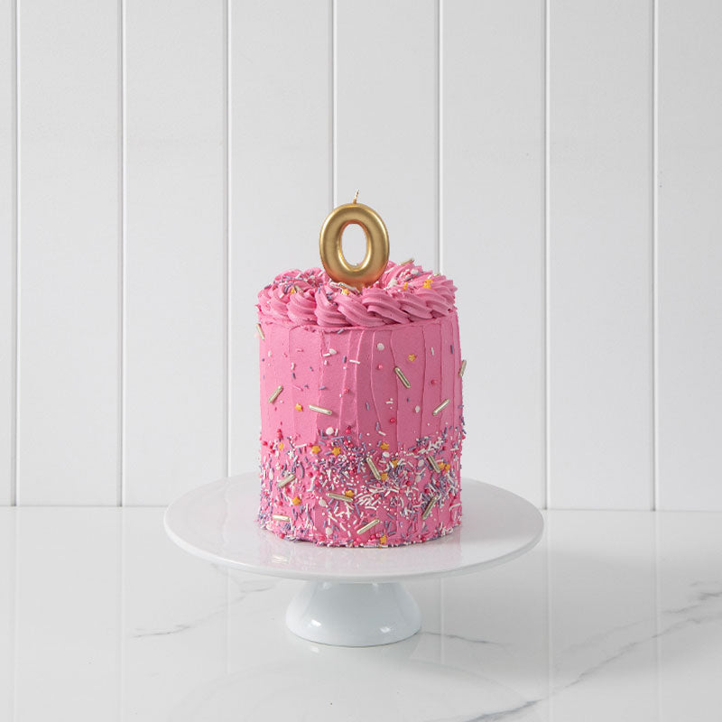 Number 0 | Candle | Gold | Single