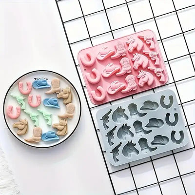 Cowboy Western Theme Silicone Mould