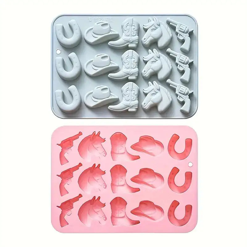 Cowboy Western Theme Silicone Mould