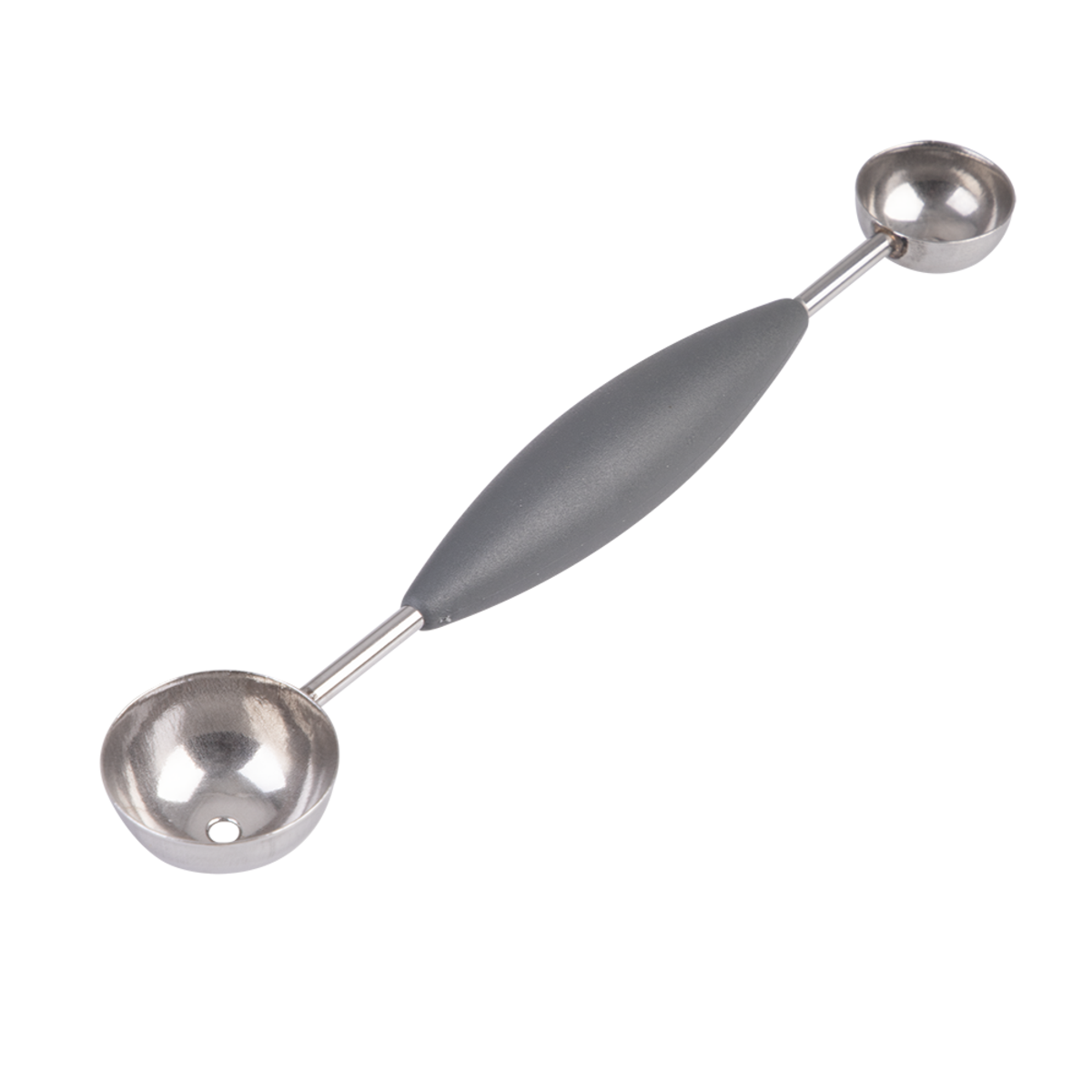 STAINLESS STEEL DOUBLE MELON BALLER W/ SOFT GRIP (APPETITO)