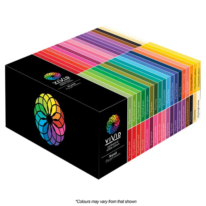 Food Colour Vivid 36 Pack Gel Colour (36 x 21g)