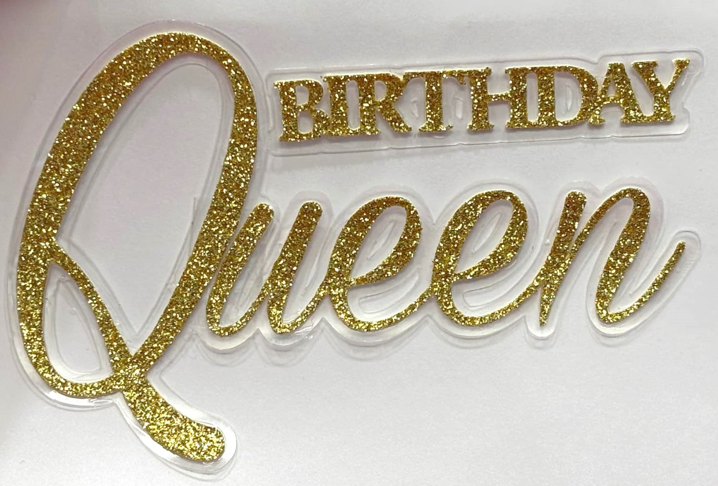 Cake charm | Birthday Queen | Gold