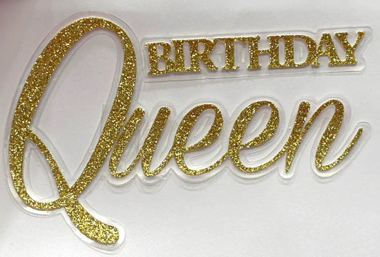 Cake charm | Birthday Queen | Gold