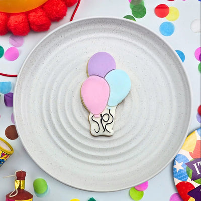 Cookie Cutter 3 Balloons Cutter and Embosser Stamp