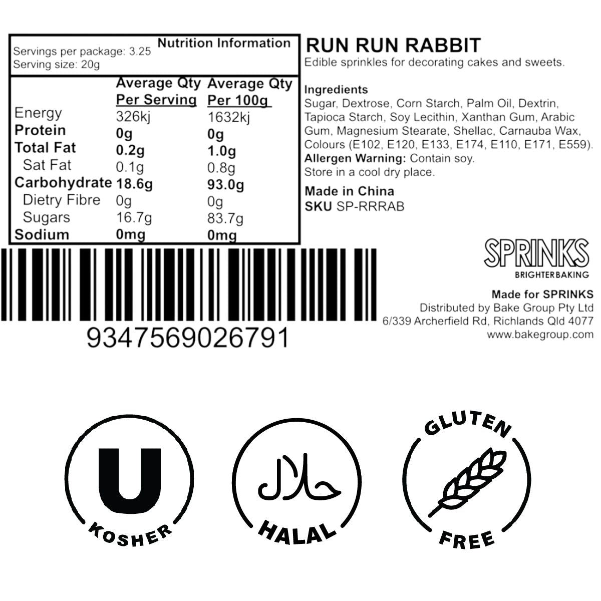 RUN RUN RABBIT Mix (65g) - by Sprinks