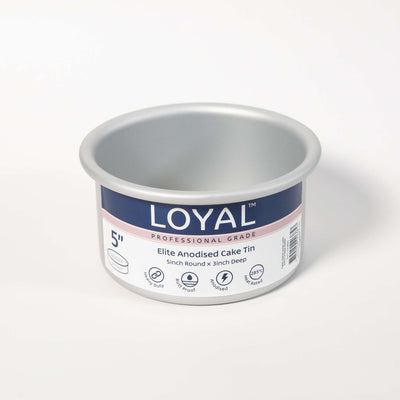 LOYAL CAKE TIN Elite Anodised Cake Tin Round (5in) 3" Deep