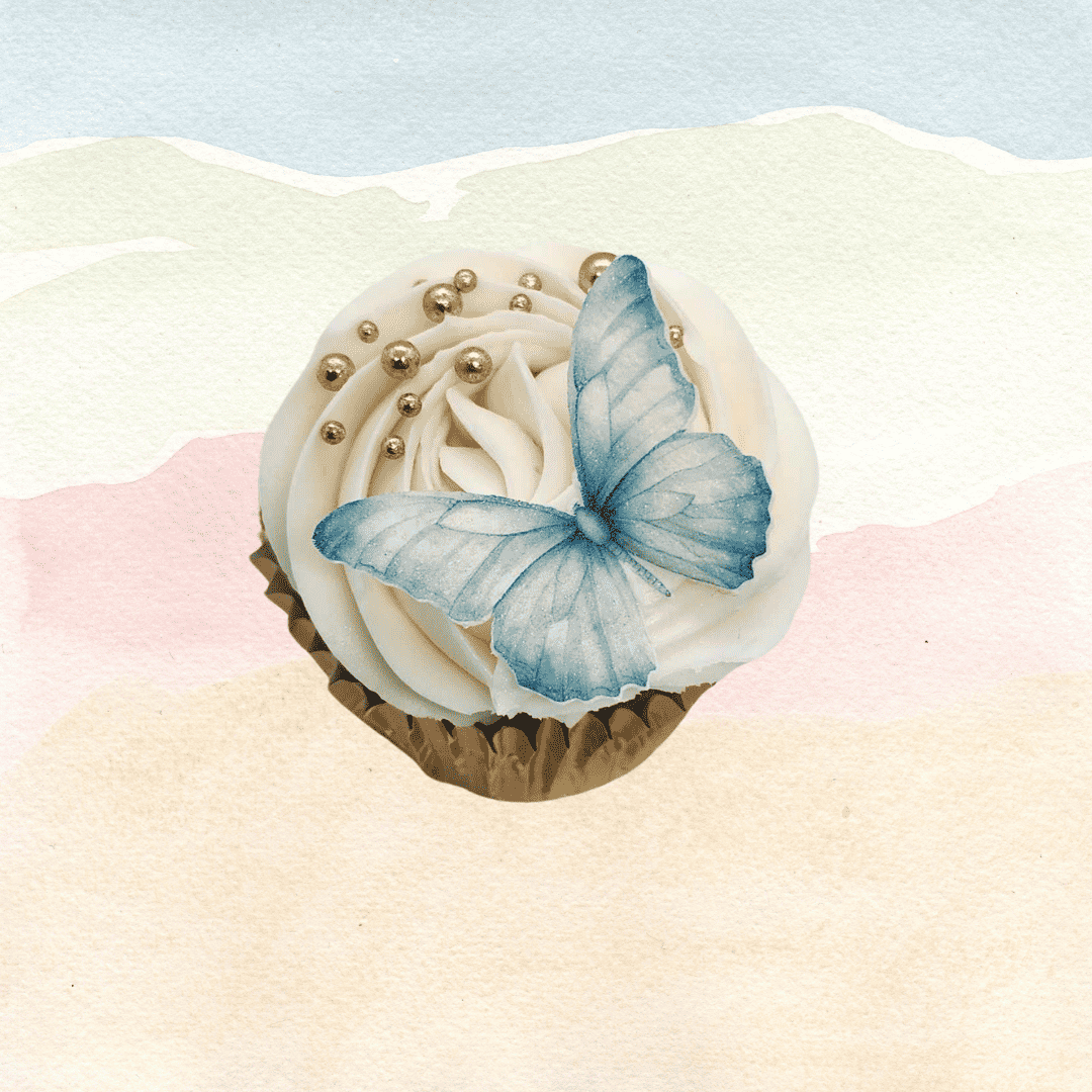 Wafer Butterflies 15 pack Teal