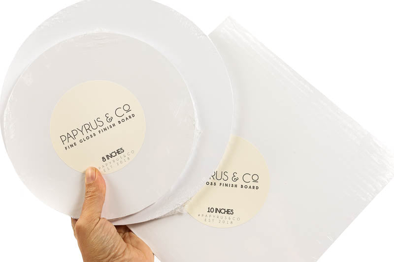 CAKE BOARD MATTE WHITE 12" ROUND MASONITE (10 pack)