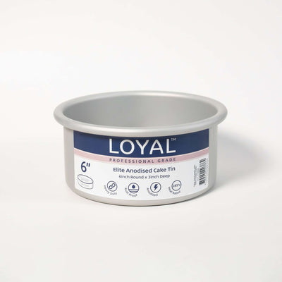 LOYAL CAKE TIN Elite Anodised Cake Tin Round (6in) 3" Deep