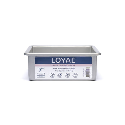 CAKE TIN LOYAL Elite Anodised Cake Tin Square (7in)