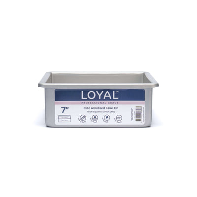 LOYAL CAKE TIN Elite Anodised Cake Tin Square (7in)