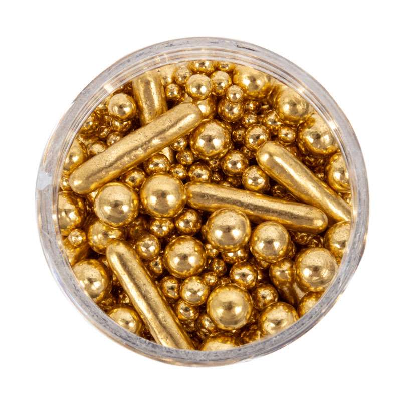 Sprinkles Bubble & Bounce Metalic Shiny Gold 500g by Sprinks