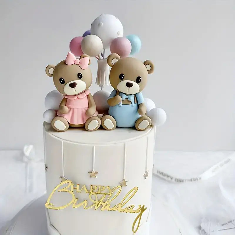 Pink Bear Adorable Cake Topper