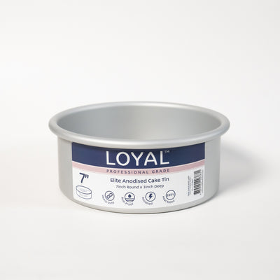 LOYAL CAKE TIN Elite Anodised Cake Tin Round (7in) 3" Deep