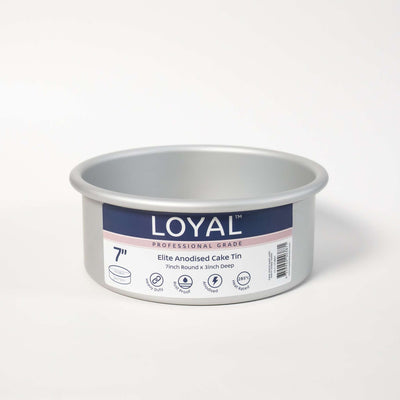LOYAL CAKE TIN Elite Anodised Cake Tin Round (7in) 3" Deep