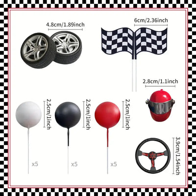 Motorcycle Cake Decoration Set