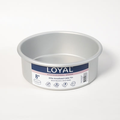 LOYAL CAKE TIN Elite Anodised Cake Tin Round (8in) 3" Deep