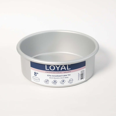 LOYAL CAKE TIN Elite Anodised Cake Tin Round (8in) 3" Deep