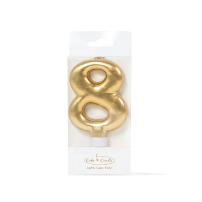 GOLD Candle - NUMBER 8