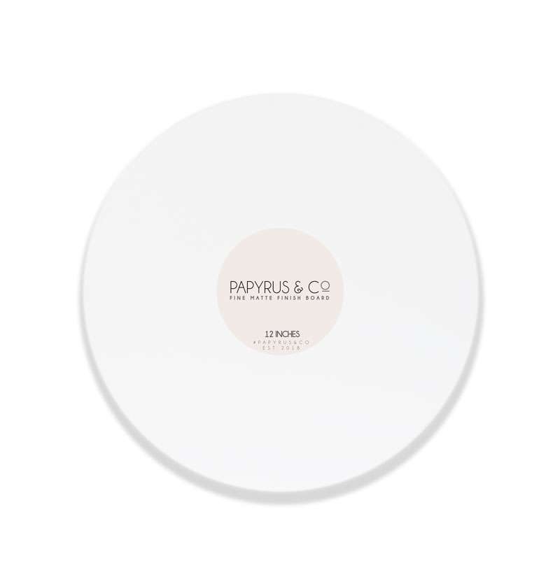 Papyrus & Co Matte White Round Masonite Cake Boards – view 3