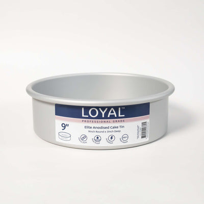 LOYAL CAKE TIN Elite Anodised Cake Tin Round (9in) 3" Deep