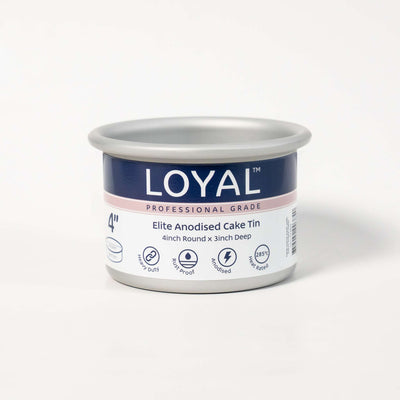 LOYAL CAKE TIN Elite Anodised Cake Tin Round (4in) 3" Deep