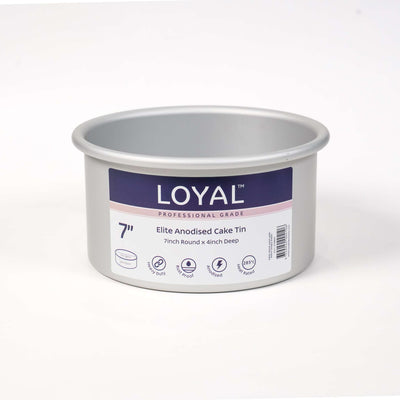 LOYAL Cake Tin 7" Round Elite Anodised 4" Deep