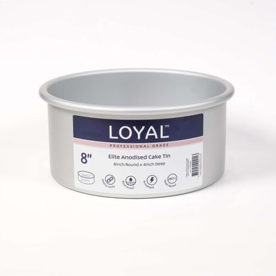 LOYAL Cake Tin 8" Round Elite Anodised 4" Deep