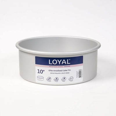 LOYAL Cake Tin 10" Round Elite Anodised 4" Deep