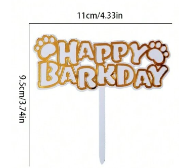 CAKE TOPPER HAPPY BARKDAY