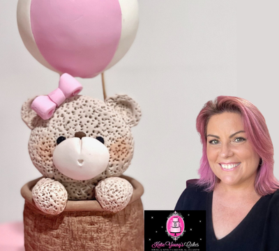 HOT AIR BALLOON TEDDY BEAR FIGURINE - WITH KATIE YOUNG SUN 30th AUG