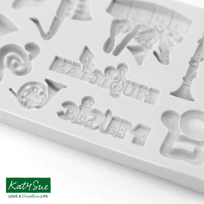 Moulds Miniature Music Set Silicone Mould (Katy Sue)